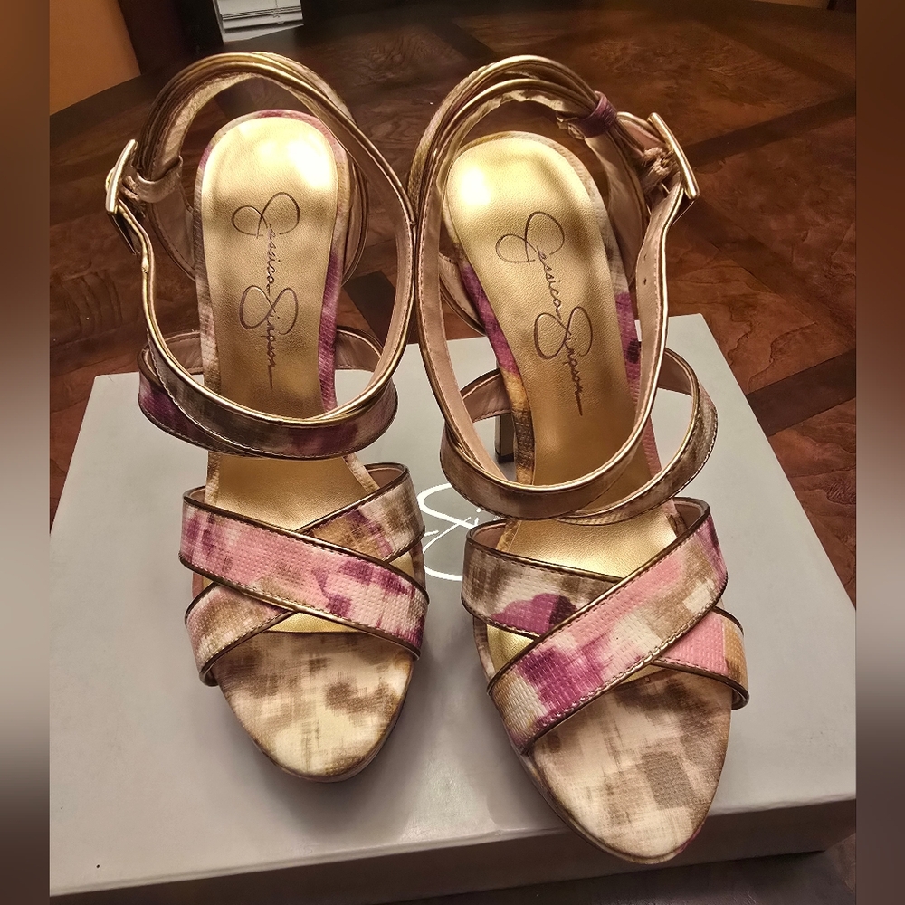 Jessica Simpson Women's Heels - Pink and Gold